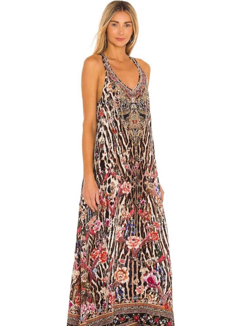 NWOT Camilla V-Neck Racerback Dress Liv a Little S $649 - Picture 2 of 7